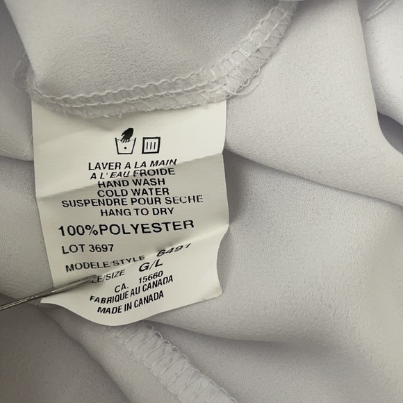 Bali Corp White Overlay Top size Large - Picture 6 of 6